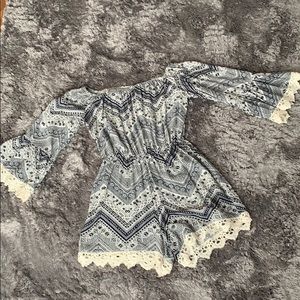 Off the shoulder short romper